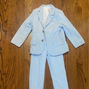 Gymboree Boys seersucker blue suit